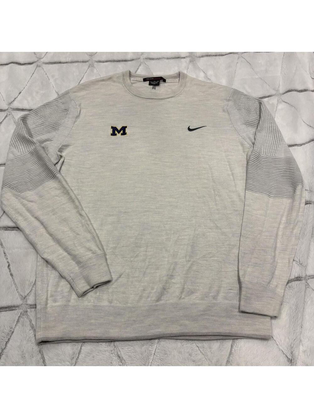 Tiger Woods Collection Golf Sporty Men's XL Light Gray Sweater Cotton Blend